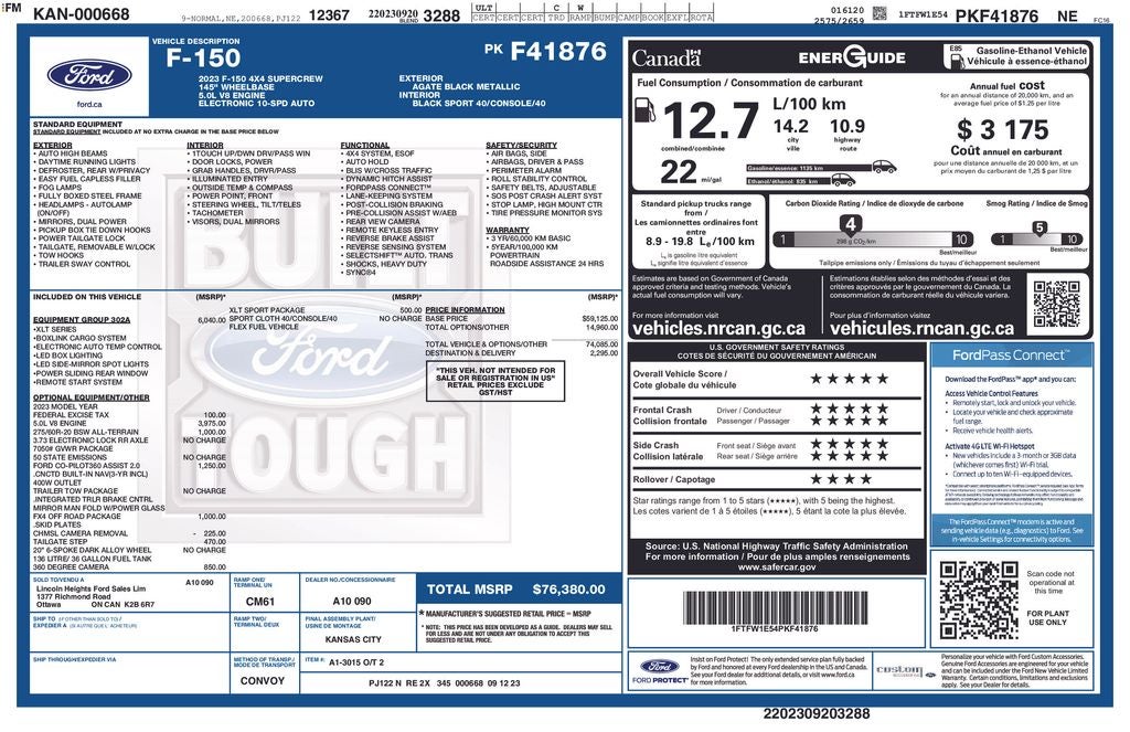 2023 Ford F-150 XLT FX4 Sport
