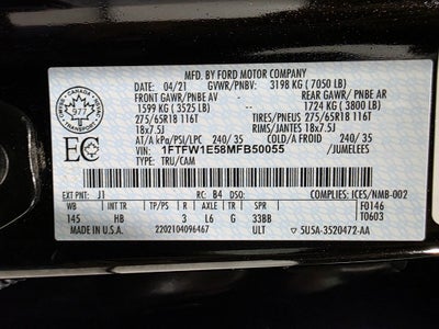 2021 Ford F-150 Lariat