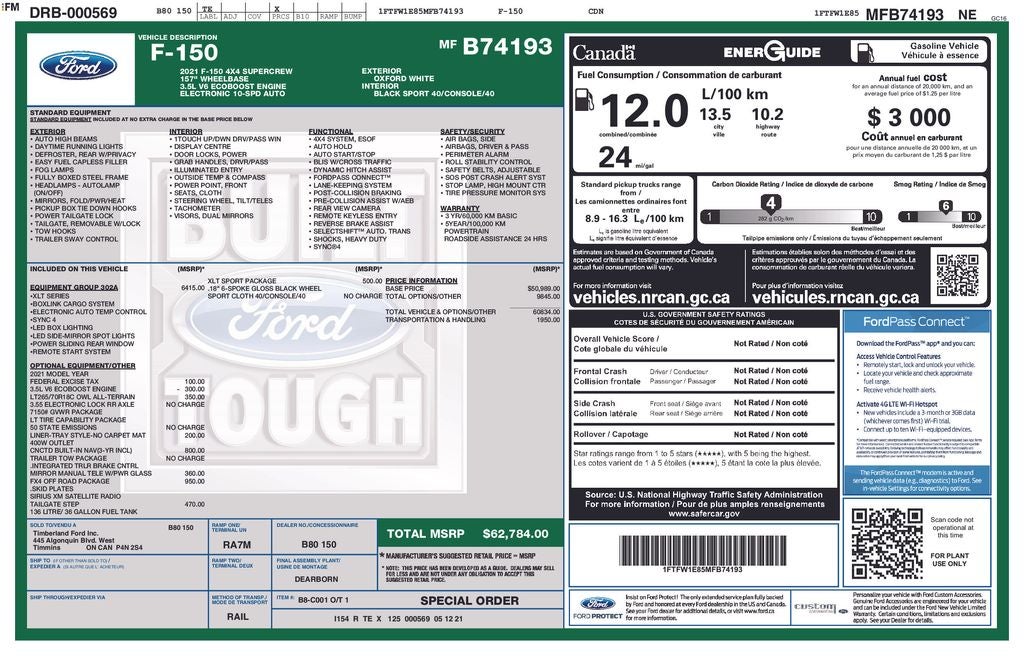2021 Ford F-150 XLT FX4 Sport