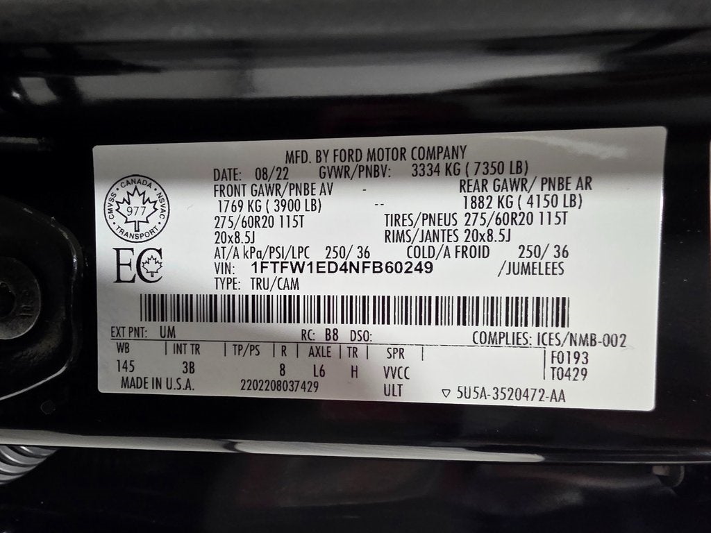 2022 Ford F-150 Platinum Black