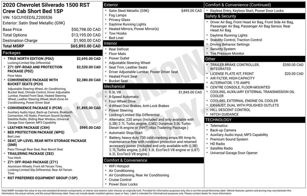 2020 Chevrolet Silverado 1500 RST