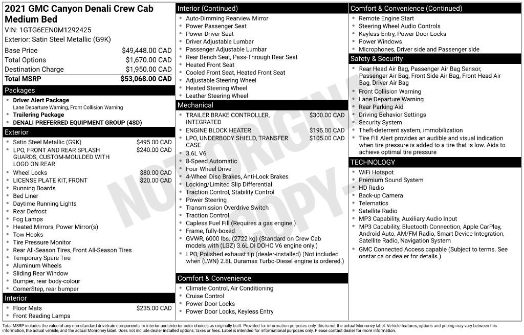 2021 GMC Canyon Denali