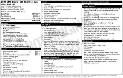 2025 GMC Sierra 1500 SLE
