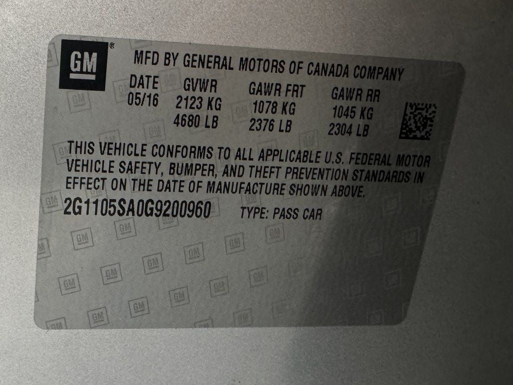 2016 Chevrolet Impala LT 1LT