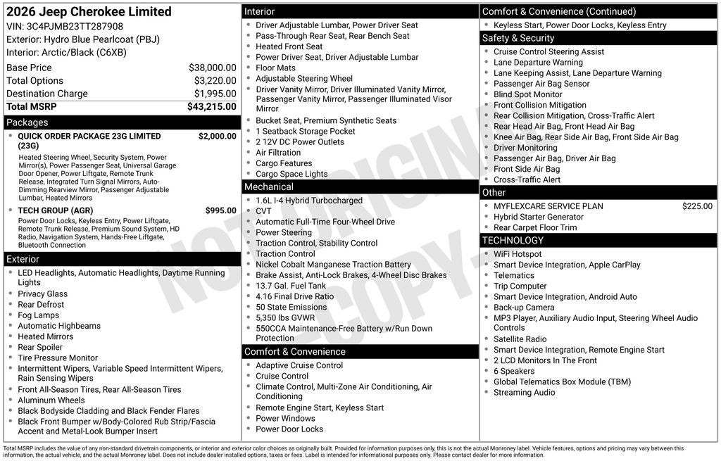 2026 Jeep Cherokee Limited