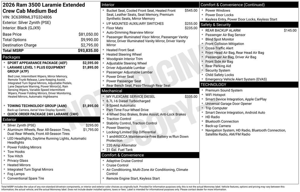2026 RAM Ram 3500 Laramie