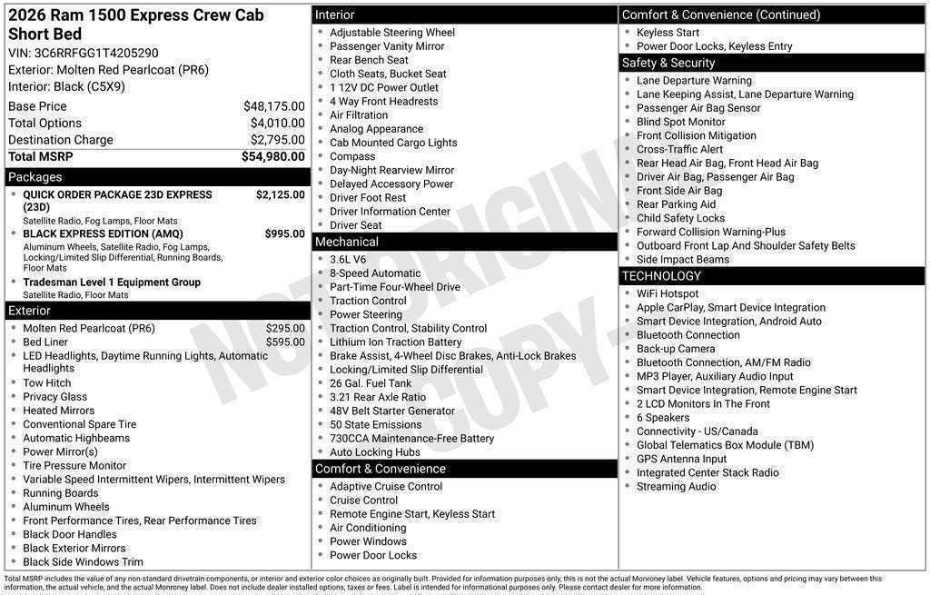 2026 RAM Ram 1500 Express