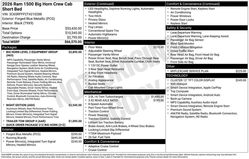2026 RAM 1500 Big Horn/Lone Star