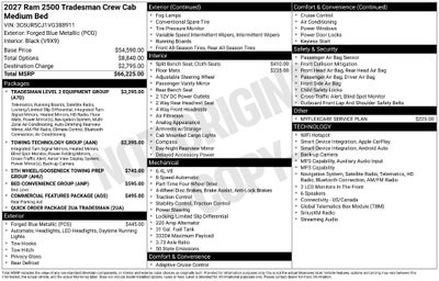 2027 RAM Ram 2500 Tradesman