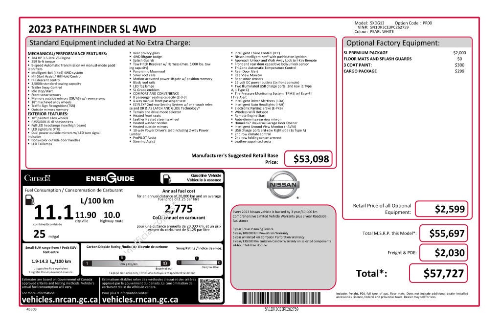 2023 Nissan Pathfinder SL Premium