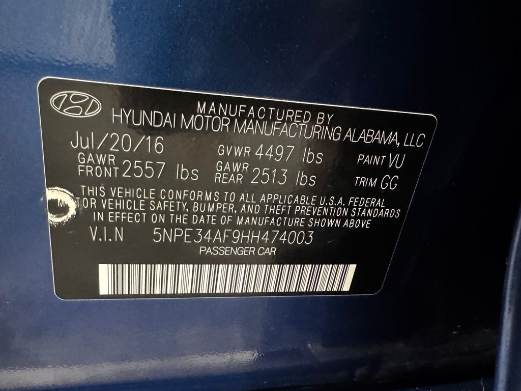 2017 Hyundai Sonata Sport