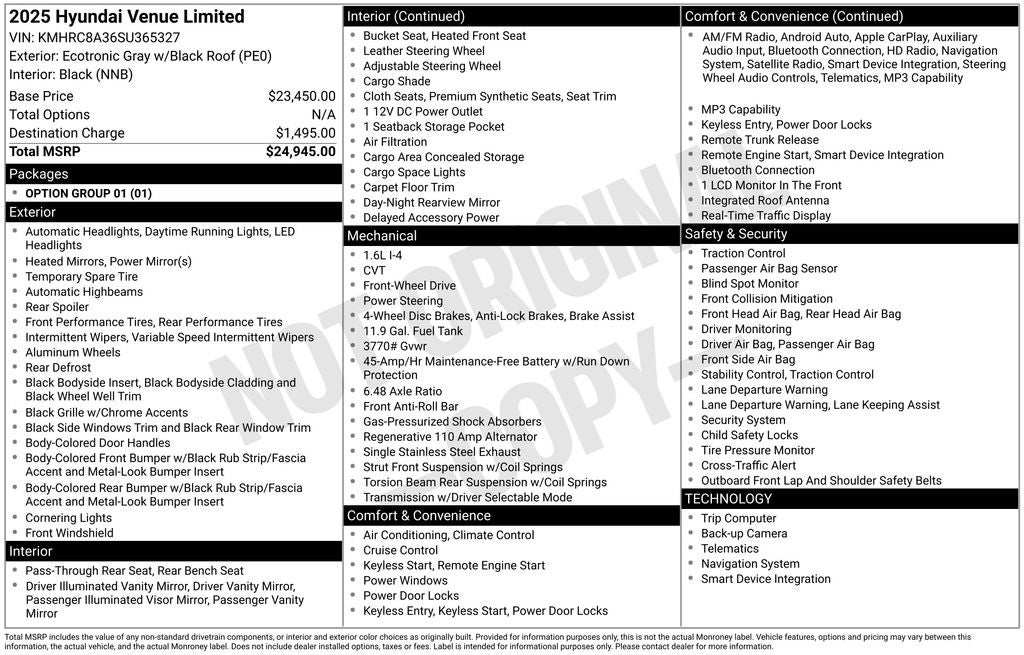 2025 Hyundai Venue Limited