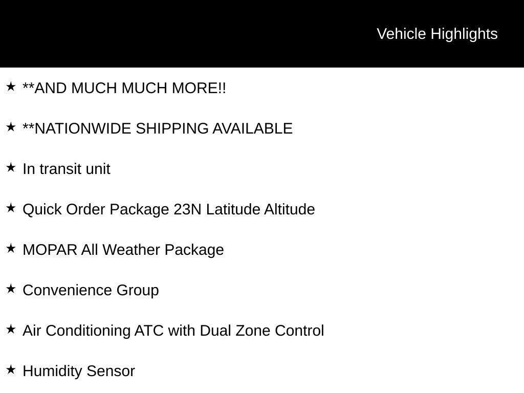 2027 Jeep Compass Latitude Altitude